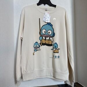 Uniqlo Sanrio Hangyodon Sweatshirt  Size Large Japan Osaka